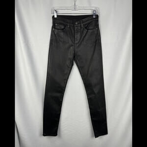 Emporio Armani J20 Coated Skinny Fit Jeans Black Size 26 W, 29 L